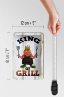 Blechschild Hinweis 12x18cm King of Grill