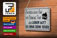 Blechschild Spruch 18x12cm beschütze dieses Haus vor Sturm