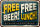 Blechschild Retro 18x12cm Free beer lunch