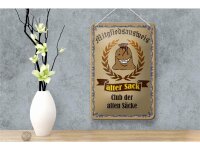 Blechschild Spruch 12x18cm Mitgliedsausweis alter Sack Club