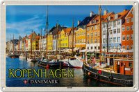 Blechschild Reise 30x20cm Kopenhagen Dänemark...
