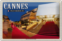 Blechschild Reise 30x20cm Cannes Frankreich Palais...