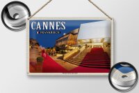 Blechschild Reise 30x20cm Cannes Frankreich Palais Festivals Congrès