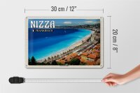 Blechschild Reise 30x20cm Nizza Frankreich Promenade des Anglais