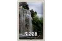 Blechschild Reise 20x30cm Nizza Frankreich Schloßberg