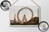 Blechschild Reise 30x20cm Paris Frankreich Grande Roue Riesenrad