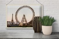 Blechschild Reise 30x20cm Paris Frankreich Grande Roue Riesenrad