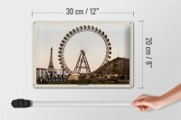 Blechschild Reise 30x20cm Paris Frankreich Grande Roue Riesenrad