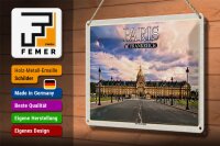 Blechschild Reise 30x20cm Paris Frankreich Hotel des Invalides