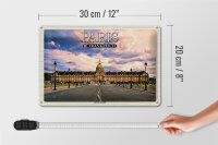 Blechschild Reise 30x20cm Paris Frankreich Hotel des Invalides