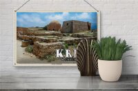 Blechschild Reise 30x20cm Kreta Griechenland Fortezza von Rethymno