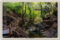 Blechschild Reise 30x20cm Rhodos Griechenland Tal der...