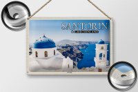 Blechschild Reise 30x20cm Santorin Griechenland Imerovigli Inseln