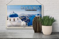 Blechschild Reise 30x20cm Santorin Griechenland Imerovigli Inseln