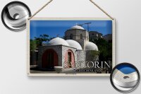 Blechschild Reise 30x20cm Santorin Griechenland Kloster Profitis