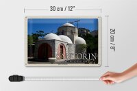 Blechschild Reise 30x20cm Santorin Griechenland Kloster Profitis
