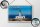 Blechschild Reise 30x20cm Santorin Griechenland Leuchtturm Akrotiri