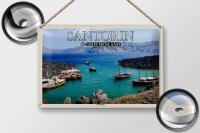 Blechschild Reise 30x20cm Santorin Griechenland Kameni Vulkaninsel