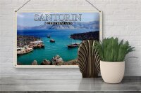 Blechschild Reise 30x20cm Santorin Griechenland Kameni Vulkaninsel