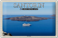 Blechschild Reise 30x20cm Santorin Griechenland Palea Kameni Insel