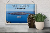 Blechschild Reise 30x20cm Santorin Griechenland Palea Kameni Insel