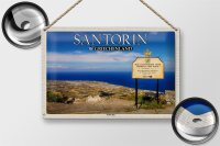 Blechschild Reise 30x20cm Santorin Griechenland Profitis Ilias