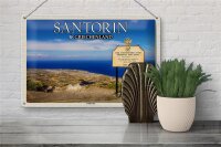 Blechschild Reise 30x20cm Santorin Griechenland Profitis Ilias