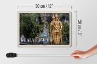 Blechschild Reise 30x20cm Kuala Lumpur Malaysia Batu Caves