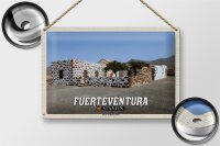 Blechschild Reise 30x20cm Fuerteventura Spanien Puerto Rosario Tefia