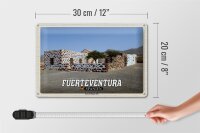 Blechschild Reise 30x20cm Fuerteventura Spanien Puerto Rosario Tefia