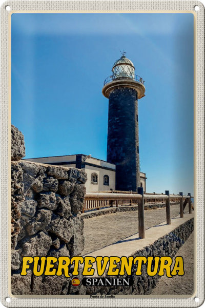 Blechschild Reise 20x30cm Fuerteventura Spanien Punta de Jandia