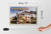 Blechschild Reise 30x20cm Fuerteventura Spanien Villa Winter