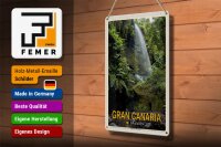 Blechschild Reise 20x30cm Gran Canaria Spanien Barranco del Laurel
