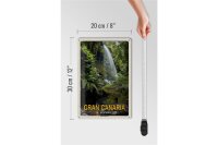Blechschild Reise 20x30cm Gran Canaria Spanien Barranco del Laurel