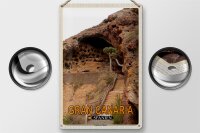 Blechschild Reise 20x30cm Gran Canaria Spanien Cenobio de Valerón