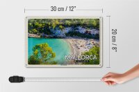 Blechschild Reise 30x20cm Mallorca Spanien Cala Llombards Bucht