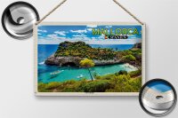 Blechschild Reise 30x20cm Mallorca Spanien Cala sAlmunia Bucht