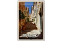 Blechschild Reise 20x30cm Mallorca Spanien Fornalutx Treppen