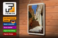 Blechschild Reise 20x30cm Mallorca Spanien Fornalutx Treppen