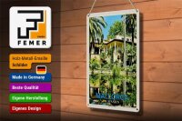 Blechschild Reise 20x30cm Mallorca Spanien Jardines de Alfabia