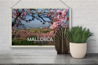 Blechschild Reise 30x20cm Mallorca Spanien Mandelblüten