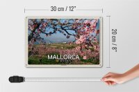 Blechschild Reise 30x20cm Mallorca Spanien Mandelblüten