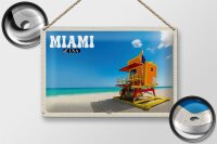 Blechschild Reise 30x20cm Miami USA Strand Meer Urlaub