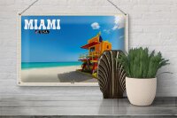Blechschild Reise 30x20cm Miami USA Strand Meer Urlaub