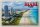 Blechschild Reise 30x20cm Miami USA Strand Hochhäuser Meer Urlaub