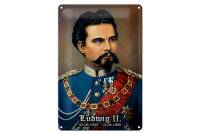 Blechschild Portrait 20x30cm Nostalgie König Ludwig II
