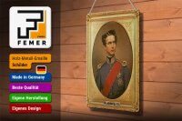 Blechschild Portrait 20x30cm Ludwig II König von Bayern