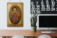 Blechschild Portrait 20x30cm Ludwig II König von Bayern