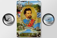 Blechschild Portrait 20x30cm Ludwig II König Bayern King