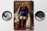 Blechschild Portrait 20x30cm Ludwig II König 1845 Bayern